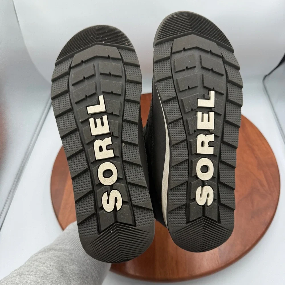 Sorel Whitney II Youth Waterproof‎ Winter Snow Boots Size 5 Black Blue Insulated